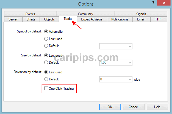 disable one click trading