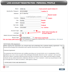 ikofx personal profile registration